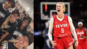 Sophie Cunningham melts hearts with viral picture featuring Caitlin Clark and Lexie Hull in championship hat: "Hang this in the Louvre"