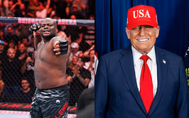 Derrick Lewis labels his UFC Nashville phone call with Donald Trump "classified" during cheeky post-fight interview: "Something about terrorists"