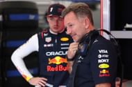 Max Verstappen with Christian Horner at the F1 Grand Prix of Saudi Arabia - Practice - Source: Getty