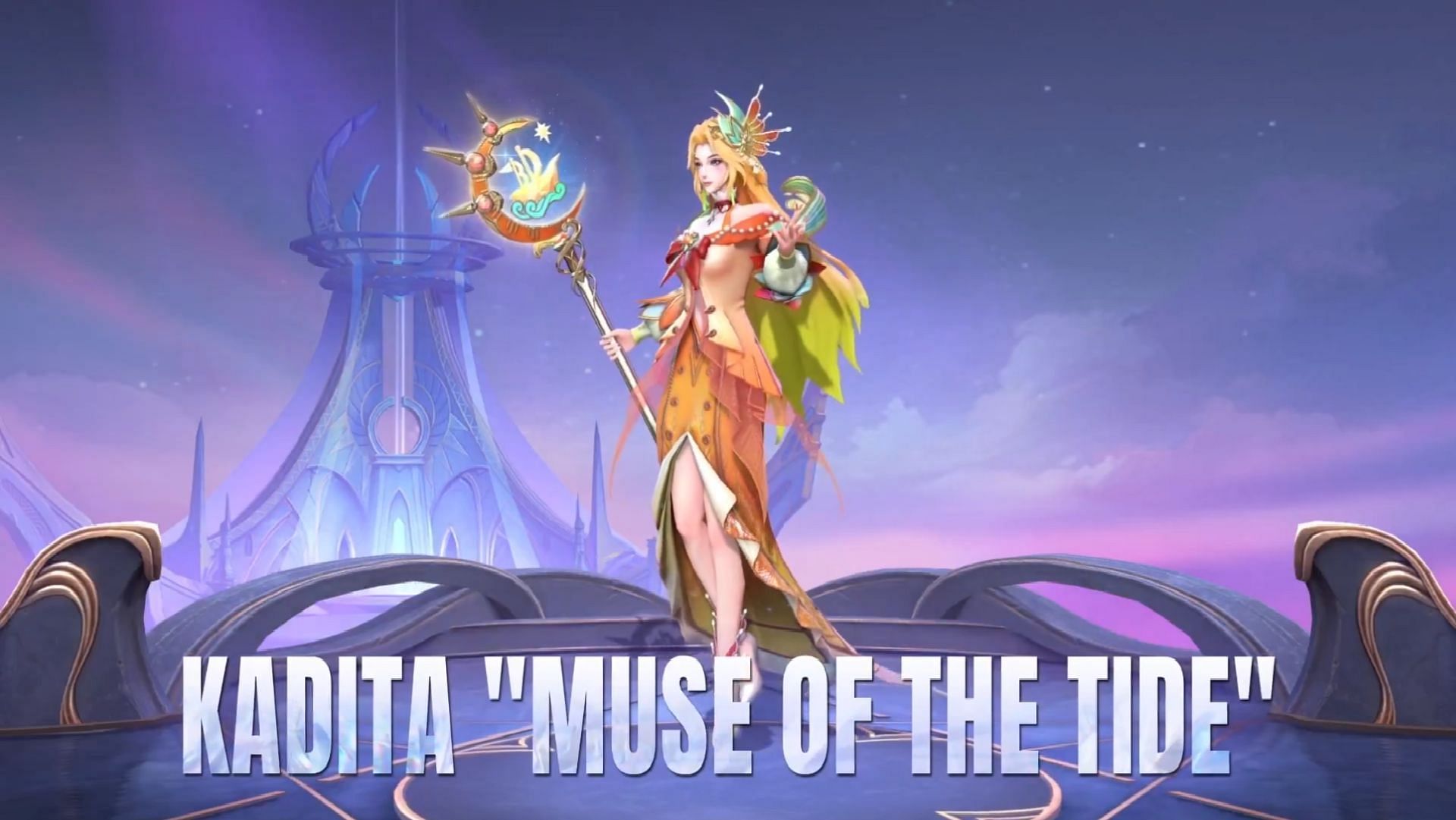 Kadita &quot;Muse of the Tide&quot; skin in MLBB (Image via Moonton Games)