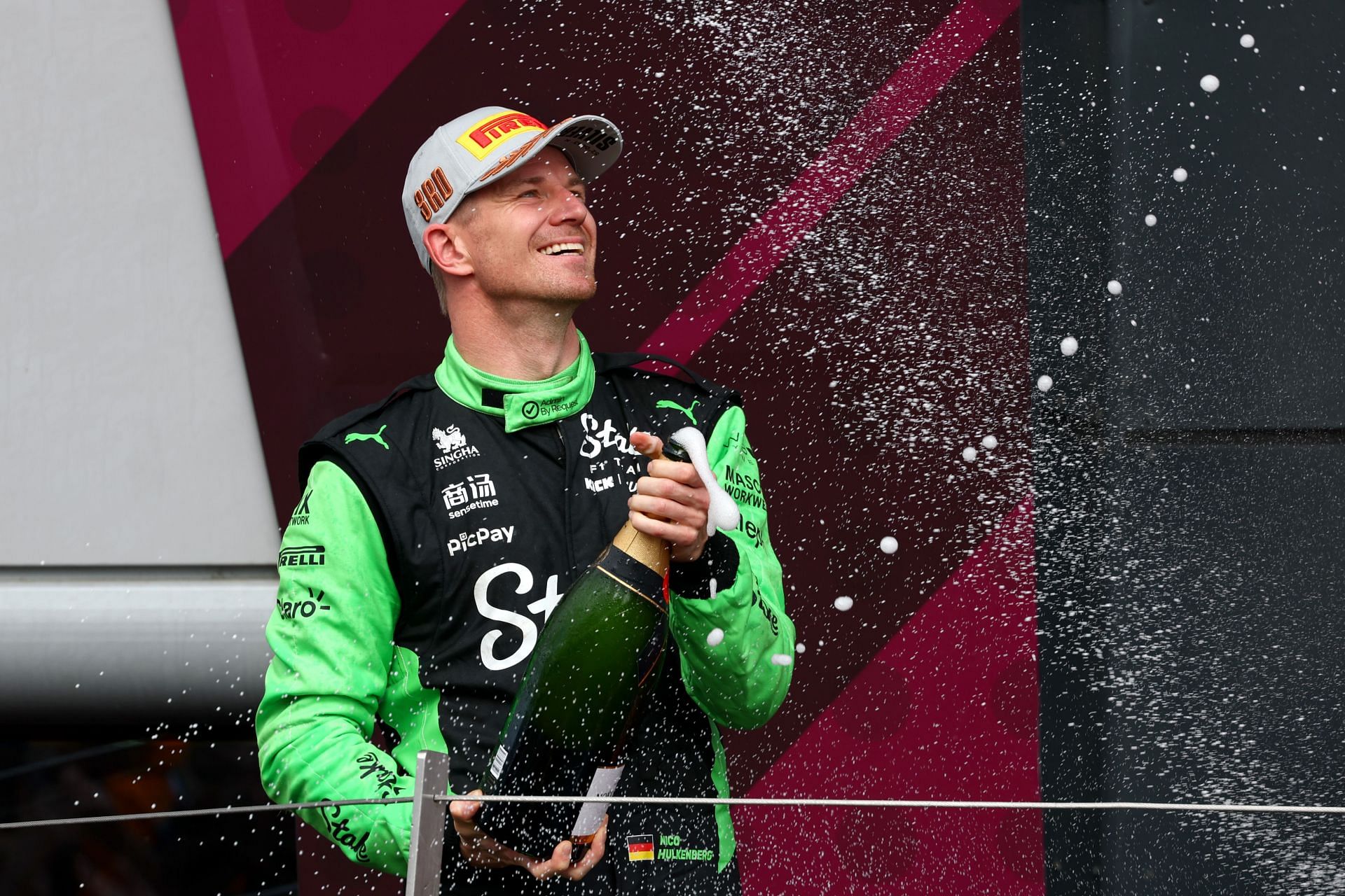 Nico Hulkenberg at the podium for the F1 2025 Grand Prix of Great Britain - Source: Getty