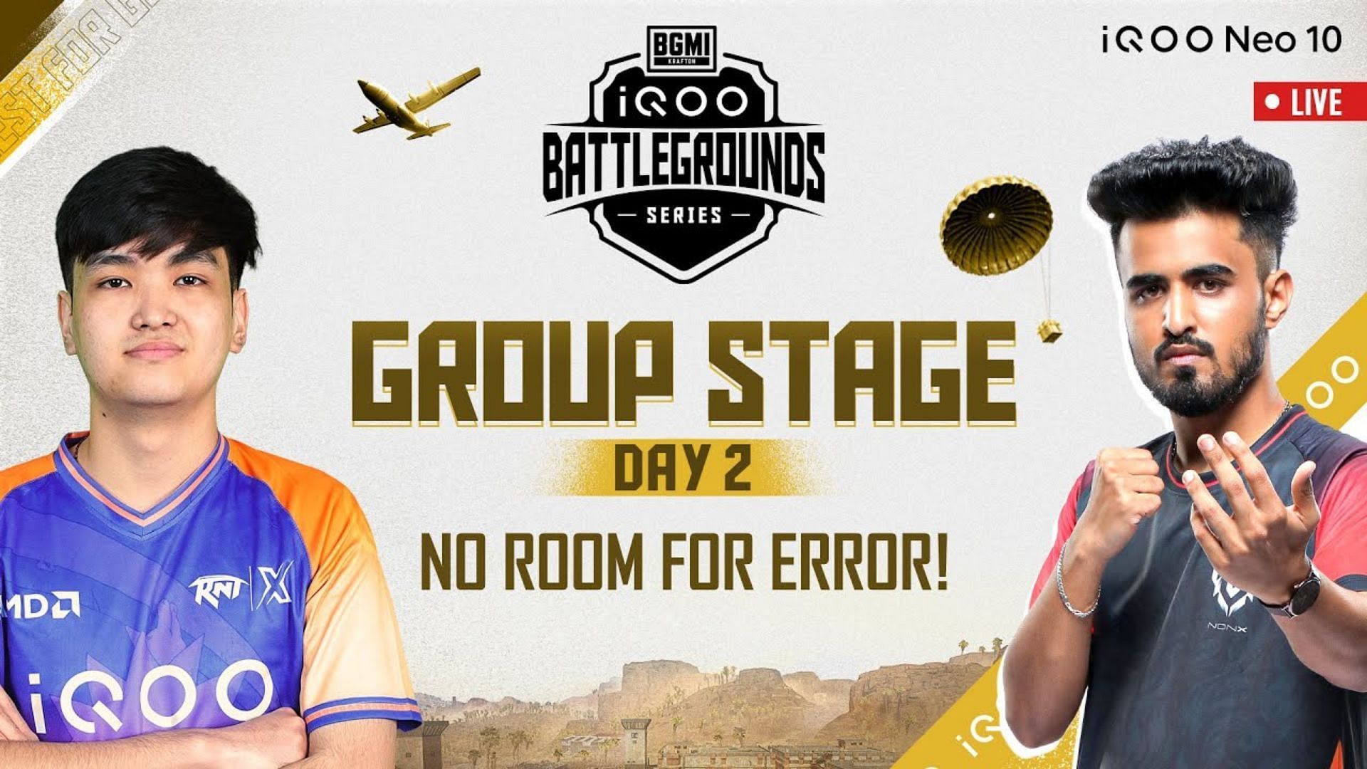 True Rippers holds first place after Day 2 of Battlegrounds Series 2025 Group Stage (Image via YouTube/iQOO Esports)