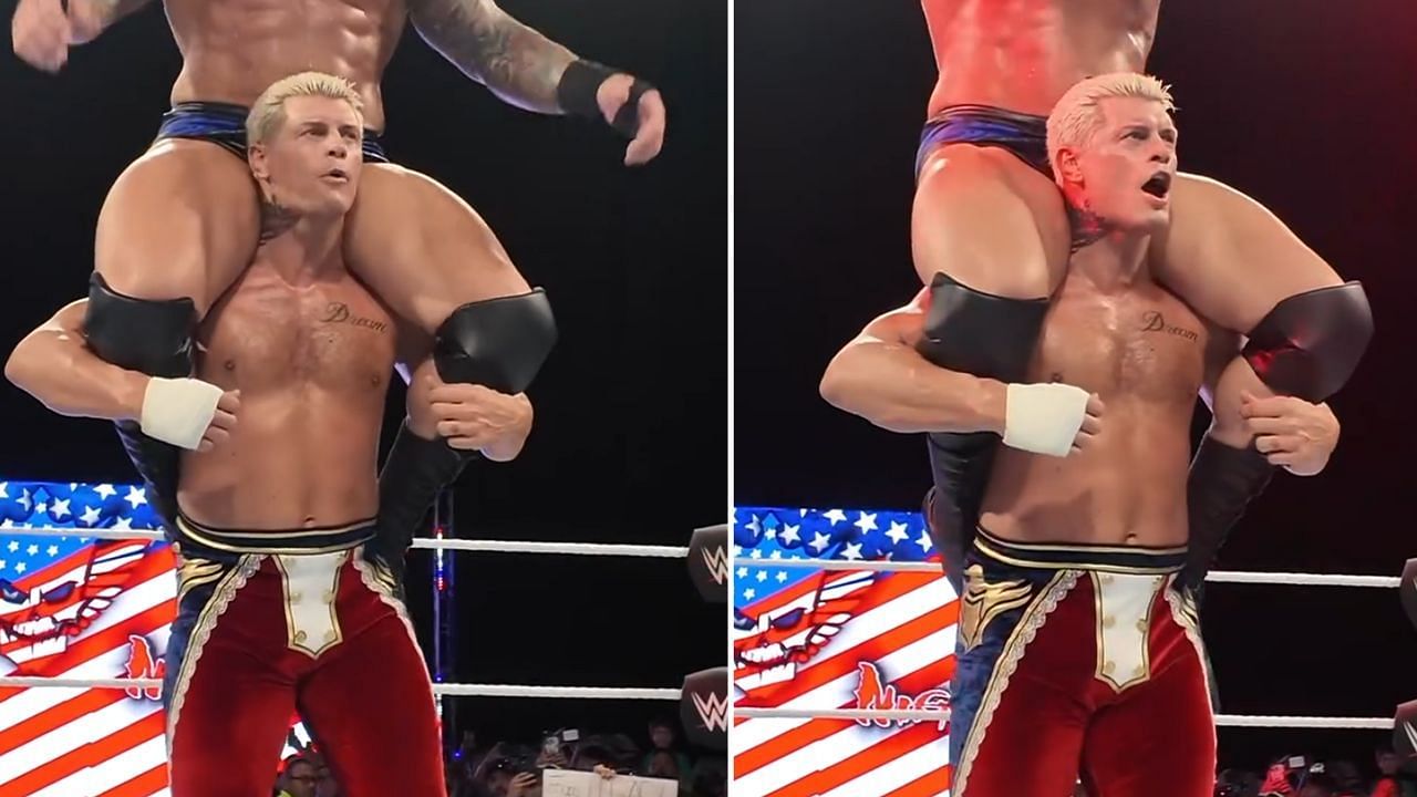 Cody lifting the star on his shoulders (via his Instagram)