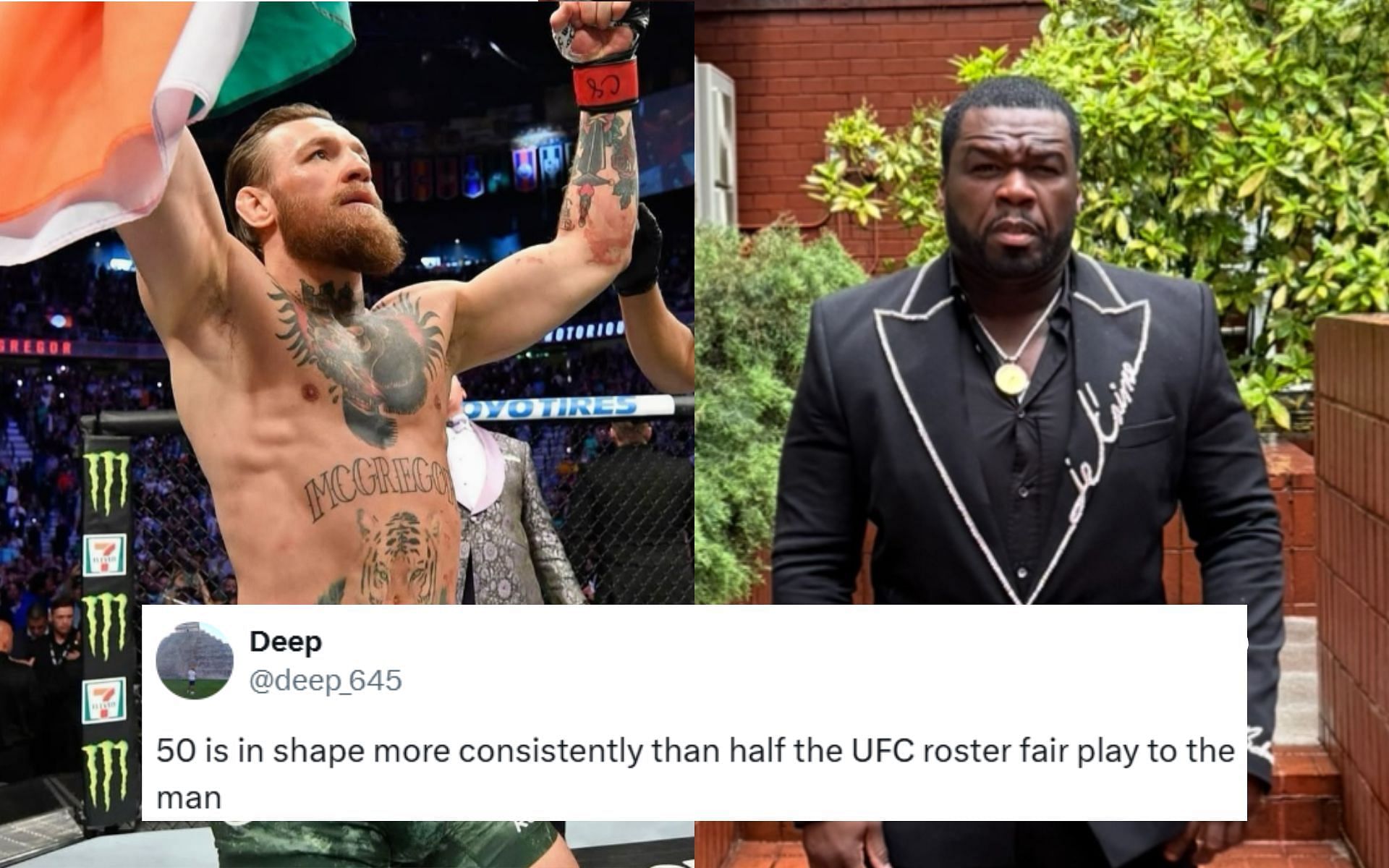 Conor McGregor (left) and 50 Cent (right) seem to have squashed the beef. [Images courtesy: @thenotoriousmma and @50cent on Instagram]
