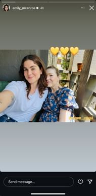 John Mcenroe's daughter, Emily, smiles as she shares a sweet moment with her tatum O'Neal mother 3 John Mcenroe's daughter daughter, Emily Instagram Story