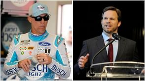 Marcus Smith boasts to Kevin Harvick about the impact of first All-Star race at North Wilkesboro racetrack