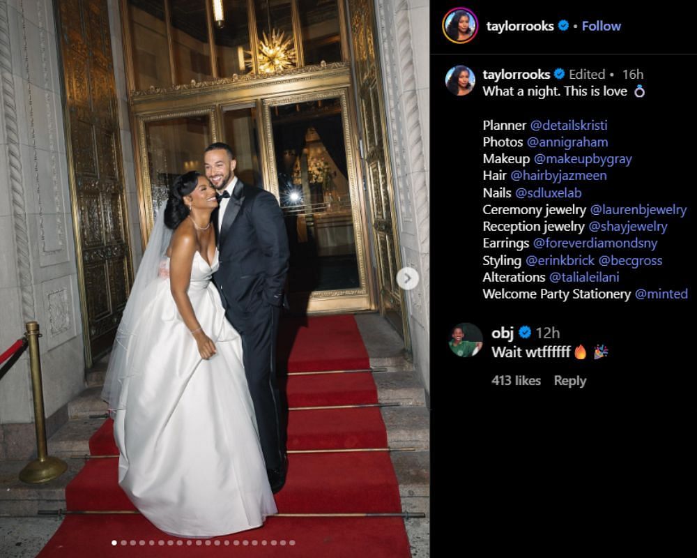 Odell Beckham Jr. stunned as Taylor Rooks marries mystery man in surprise wedding [IG/@taylorrooks]