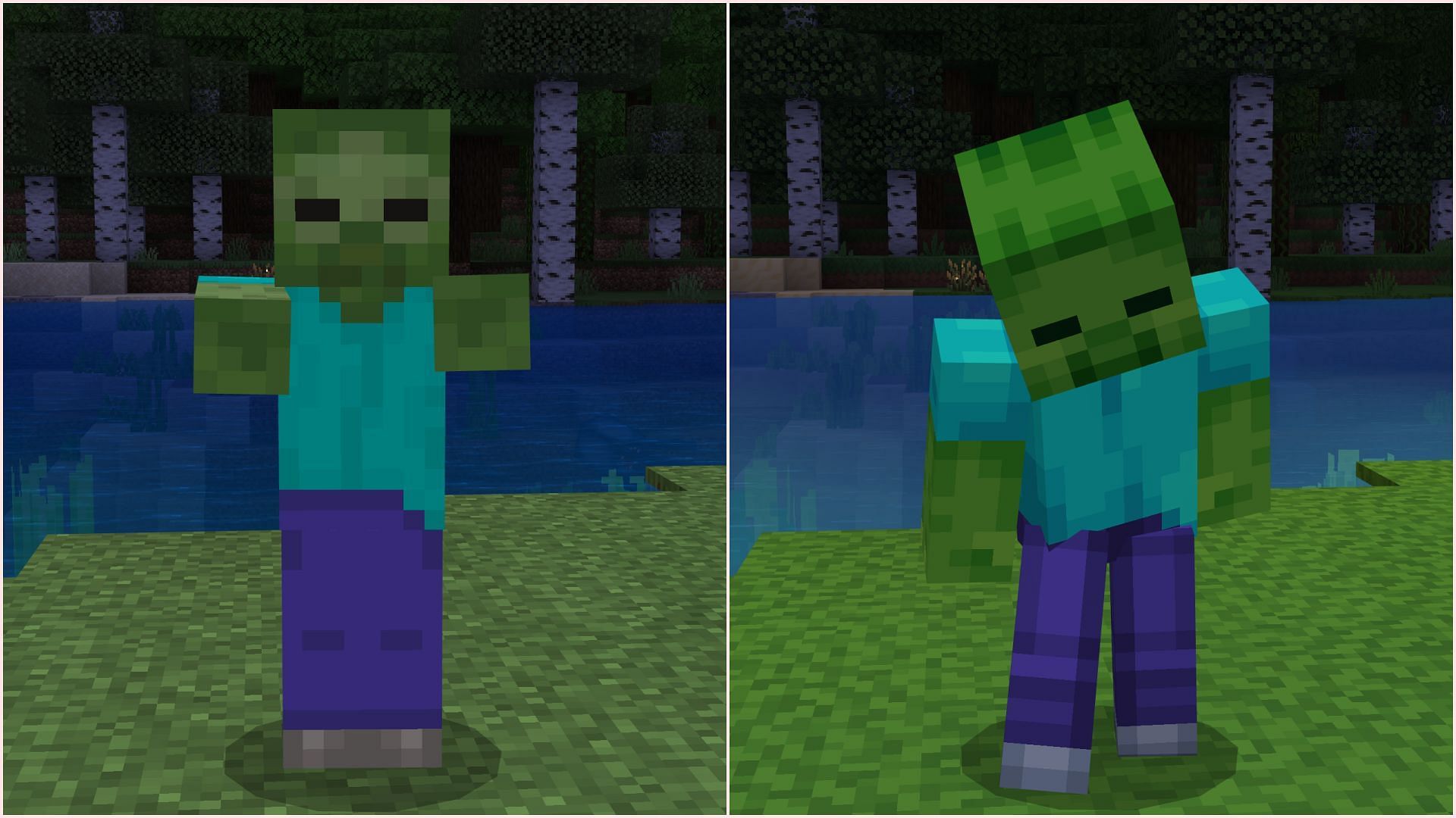 Minecraft will look completely different after an animation overhaul (Image via Sportskeeda Gaming || Mojang Studios)