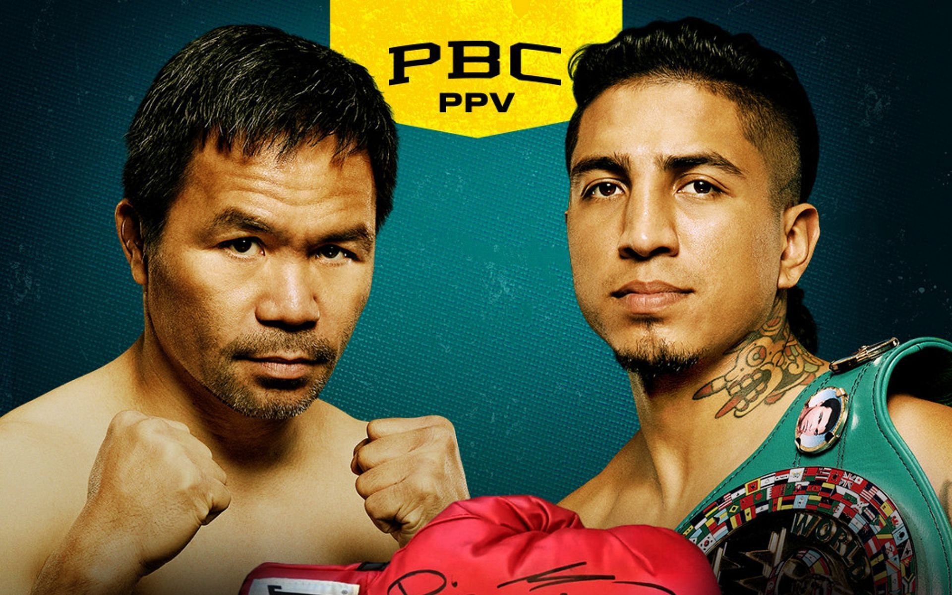 Manny Pacquiao (left) will face  Mario Barrios (right) next. [Image courtesy: @premierboxing on Instagram]