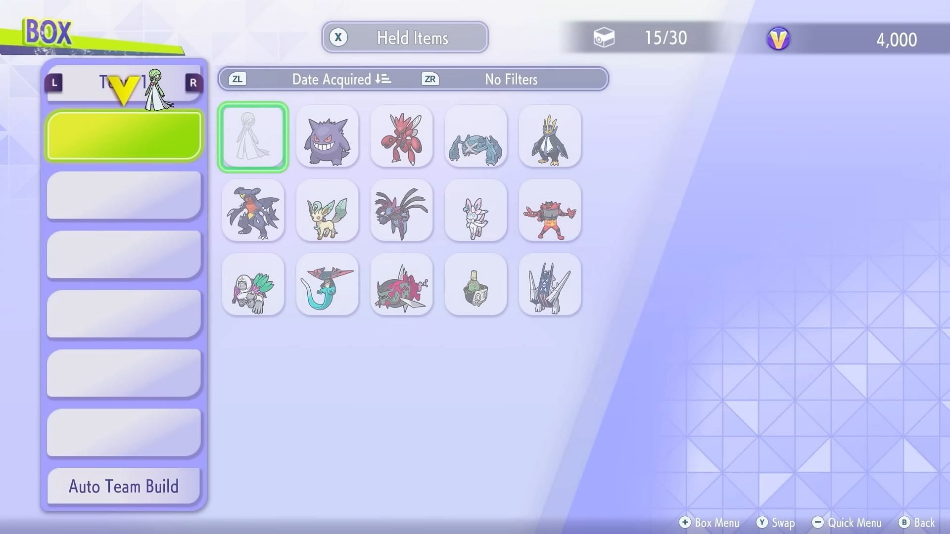 Your team&#039;s storage system (Image via The Pokemon Company)
