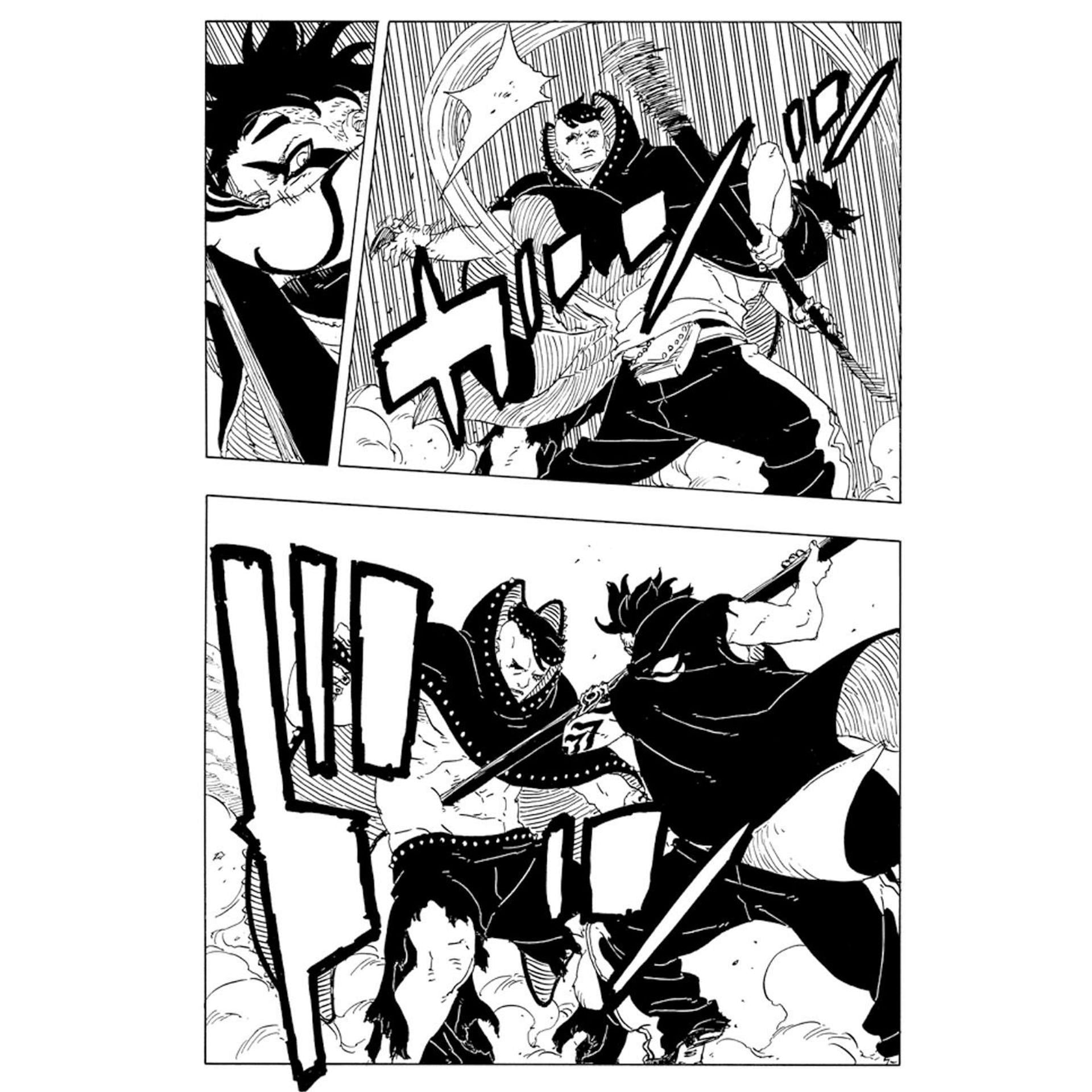 Kawaki and Jura as seen in the manga (Image via Shueisha)