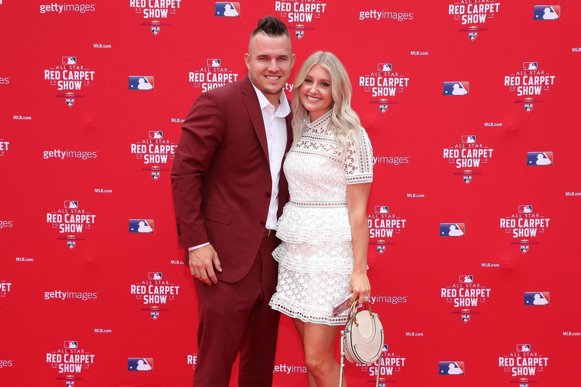 Mike and Jessica Trout at the 2018 All-Star Game - Source: Getty