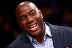 "Sick, Buck": Bronny James' GF's dad, Michael Jordan's son & more in awe as Magic Johnson relives glory days on $1.4M luxury yacht in Barcelona