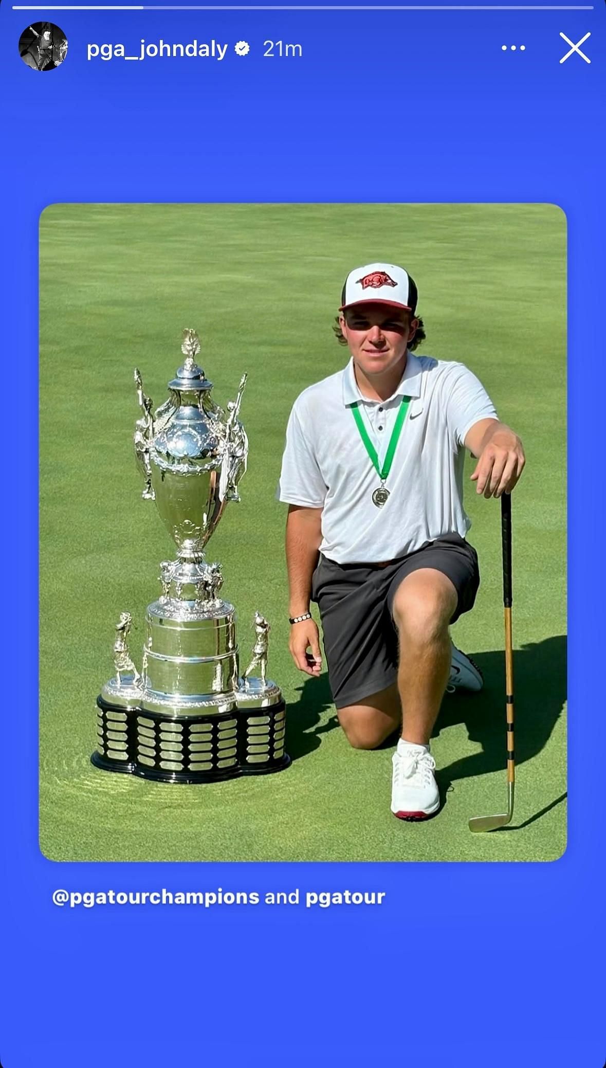 John Daly&#039;s story - Source: via @pga_johndaly on Instagram