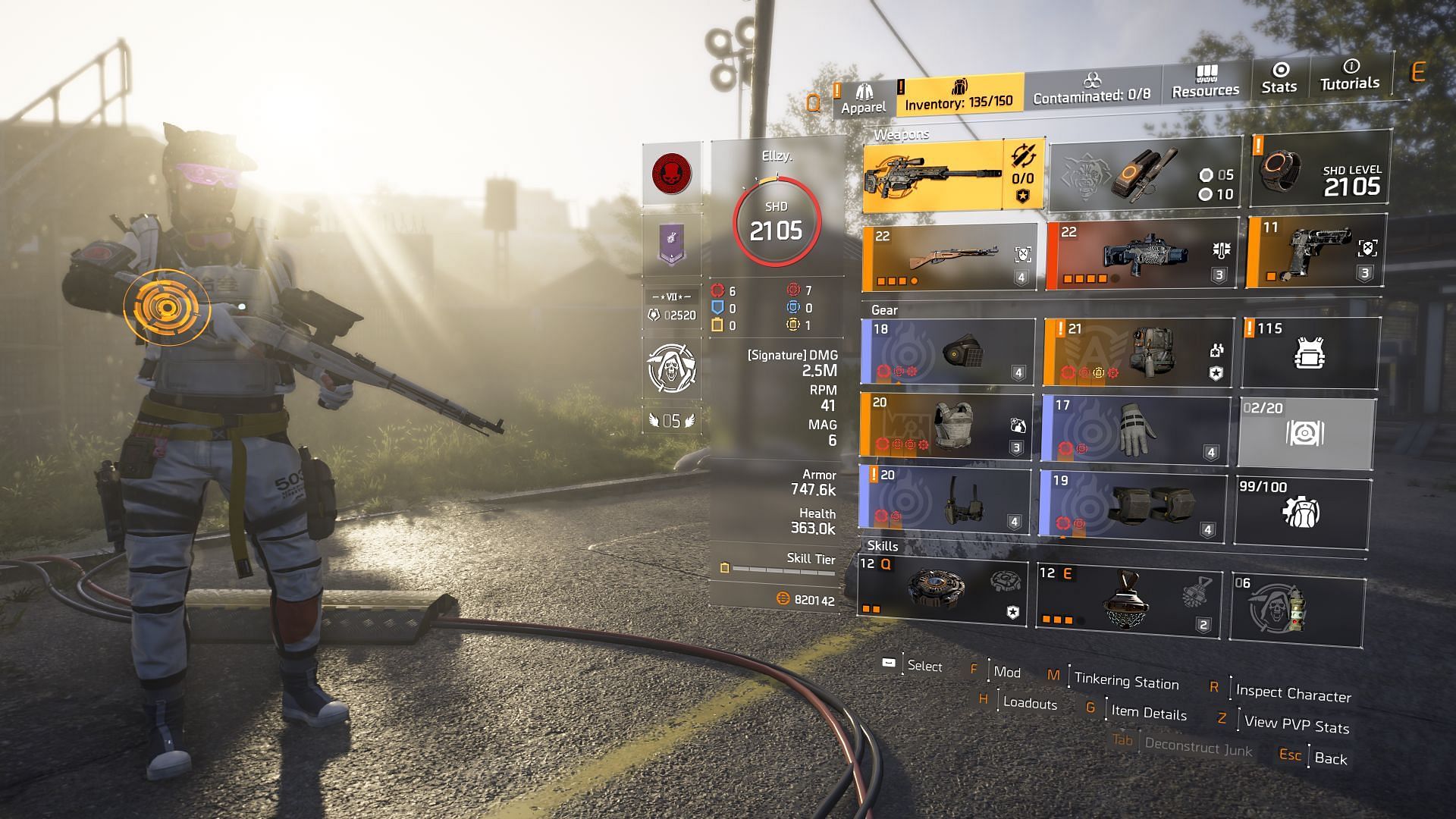 Hotshot build to farm SHD Watch levels in The Division 2 (Image via Sportskeeda Gaming || Ubisoft)