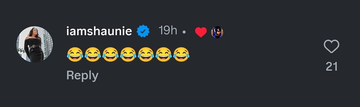 Shaunie Henderson&rsquo;s comment under Gilbert Arenas&rsquo; post.
