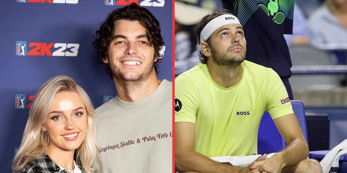 Morgan Riddle and Taylor Fritz (left), Taylor Fritz (right), Sources: Getty