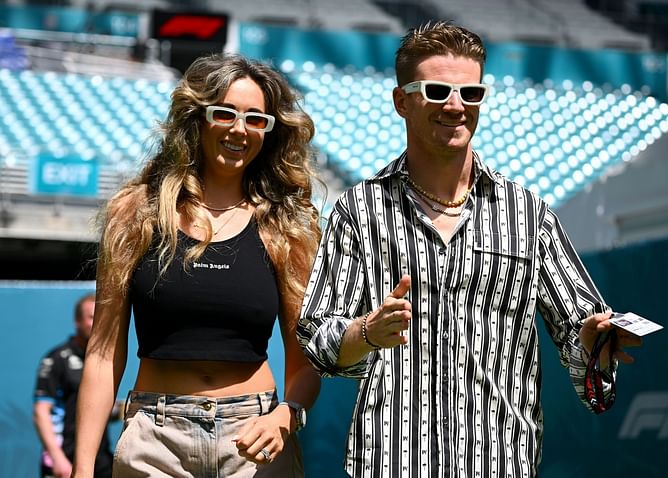 Nico Hulkenberg's wife, Egle Ruskyte reacts to Sauber driver's maiden F1 podium