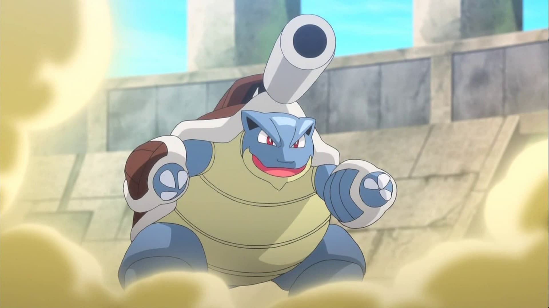 Mega Blastoise as seen in the anime (Image via The Pokemon Company)