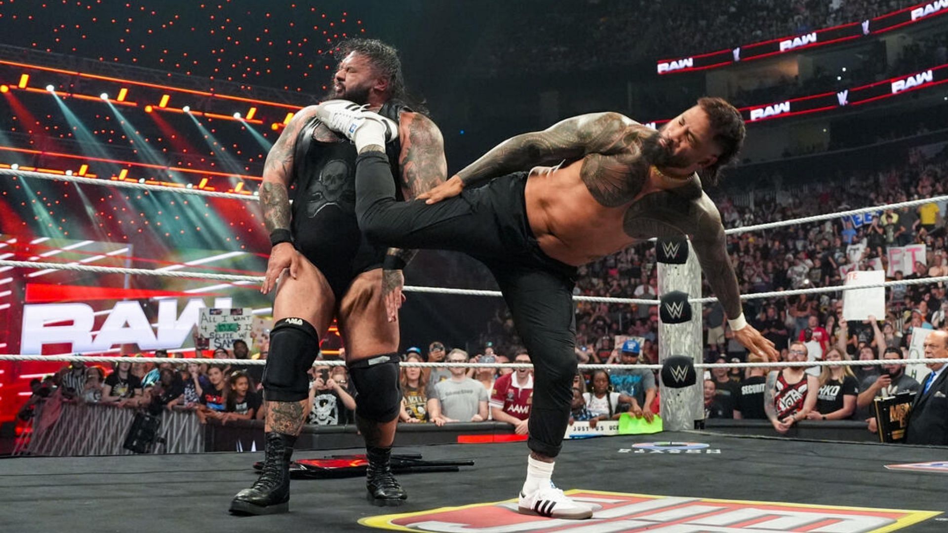 Jey Uso sending Bronson Reed to Yeetville. (Image credits: wwe.com)