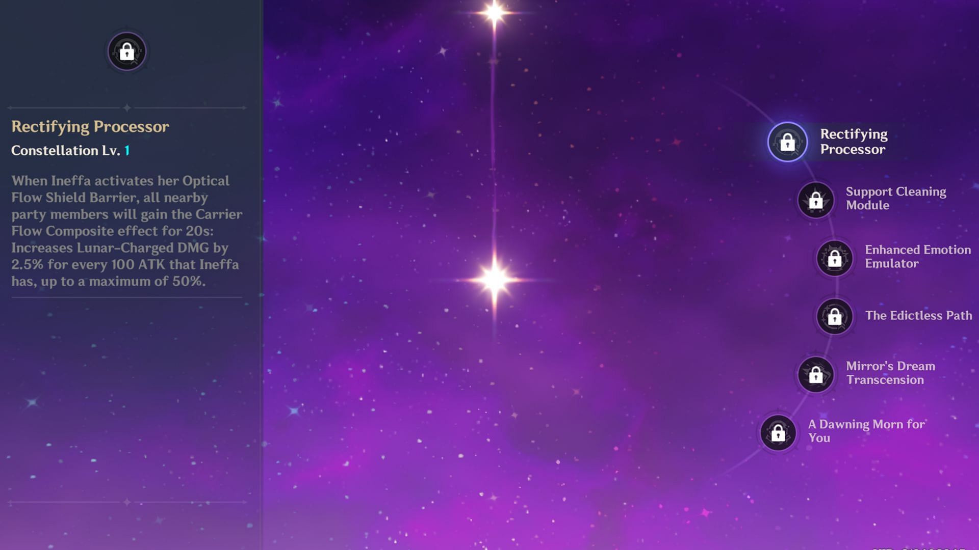 Ineffa&#039;s first Constellation (Image via Sportskeeda Gaming/HoYoverse)