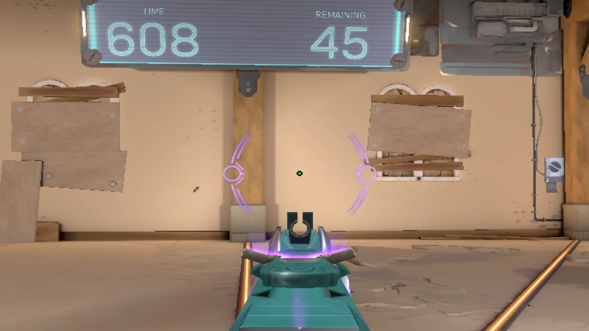 Green outline dot crosshair in Valorant (Image via Riot Games)