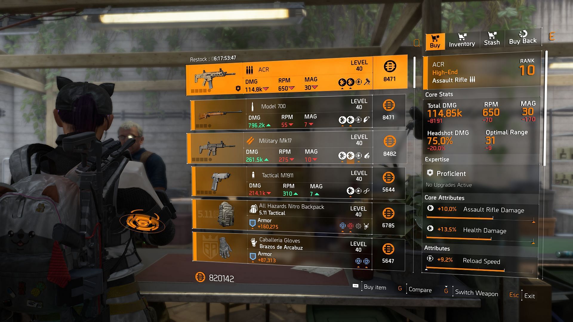 The Division 2 vendor at Haven Atrium (Image via Sportskeeda Gaming || Ubisoft)