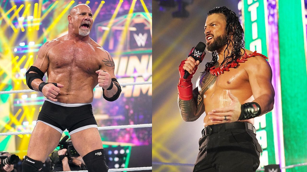 Goldberg and Roman Reigns (via WWE