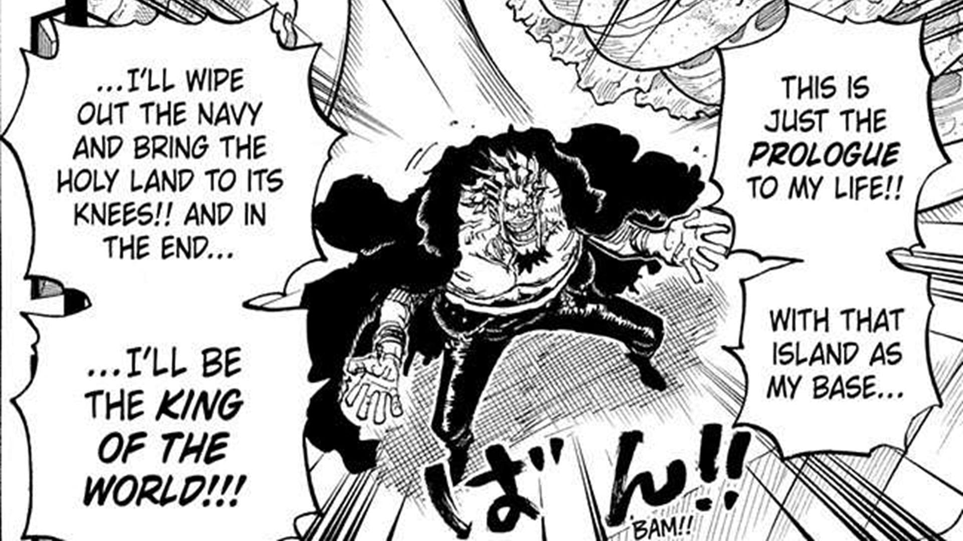Xebec proclaiming his ambition (Image via Shueisha)