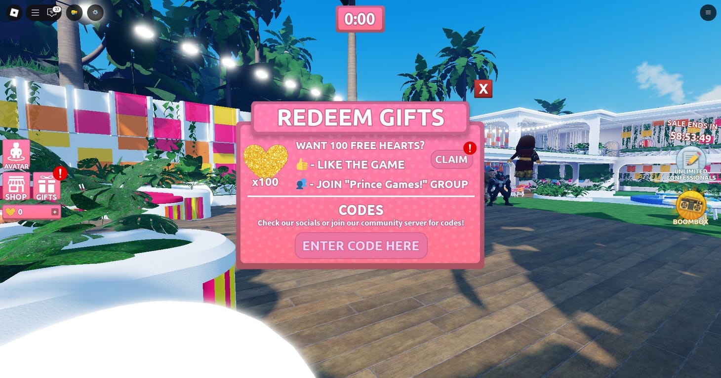 Friendship Island codes