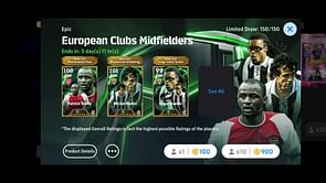 eFootball 2025 European Club Midfielders Pack: Schedule and Legendary Player cards explored