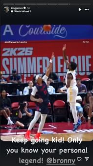 LeBron James shared this on his Instagram stories. (Photo: @kingjames on IG)