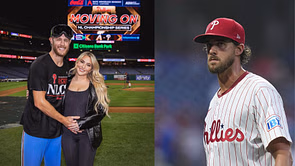 Zack Wheeler's wife Dominique reacts to Phillies pitcher Aaron Nola's major MLB achievement