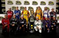 Dale Earnhardt Jr. (front row center) with the 2011 Chase for the Sprint Cup contenders at Richmond. Source: Getty