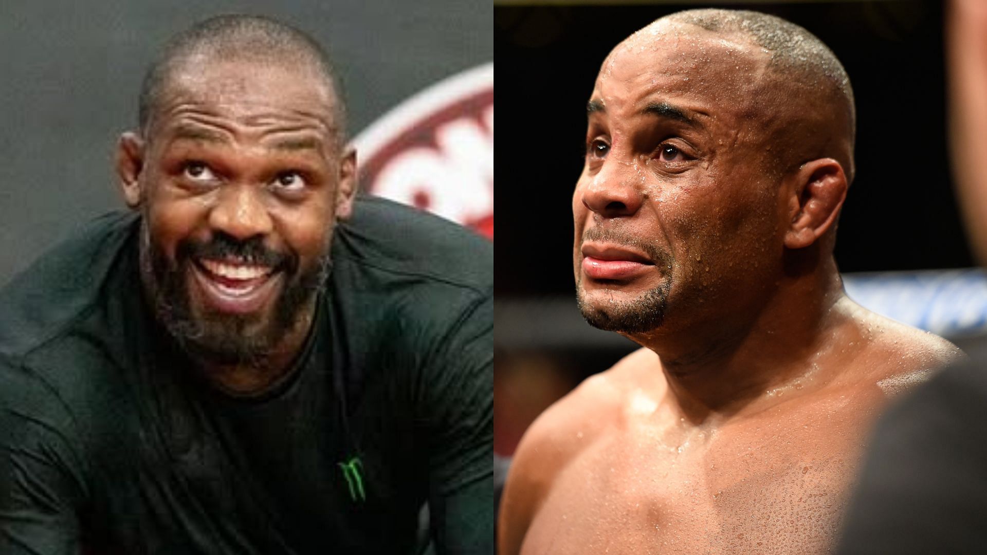 Jon Jones (left) takes swipe at Daniel Cormier (right). [Images courtesy: @jonnybones on Instagram and Getty Images]