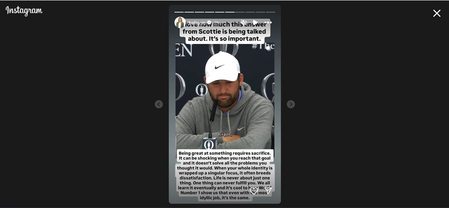 Still taken from Amanda Balionis&#039; Instagram story (Image Credit: @balionis)