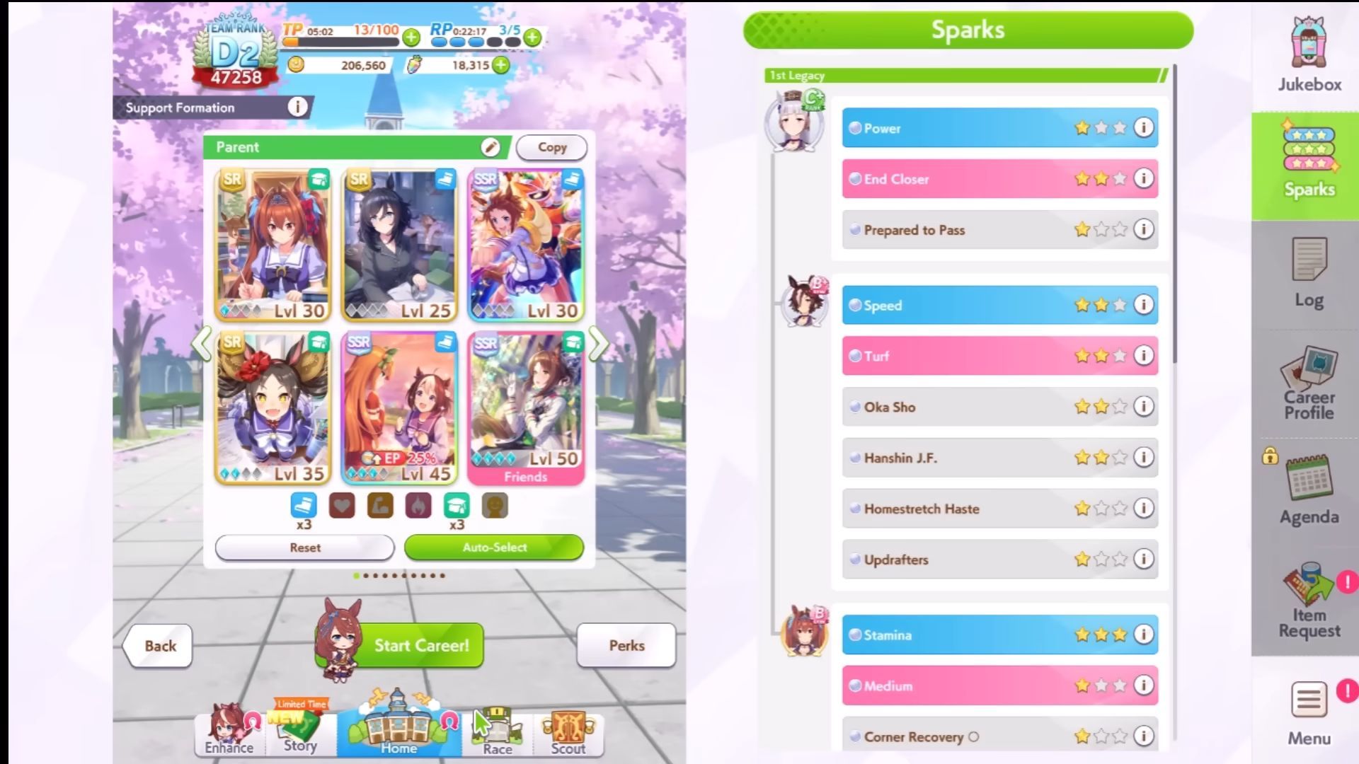 Support formation in Umamusume: Pretty Derby (Image via Cygames/YouTube, @Ardeli)