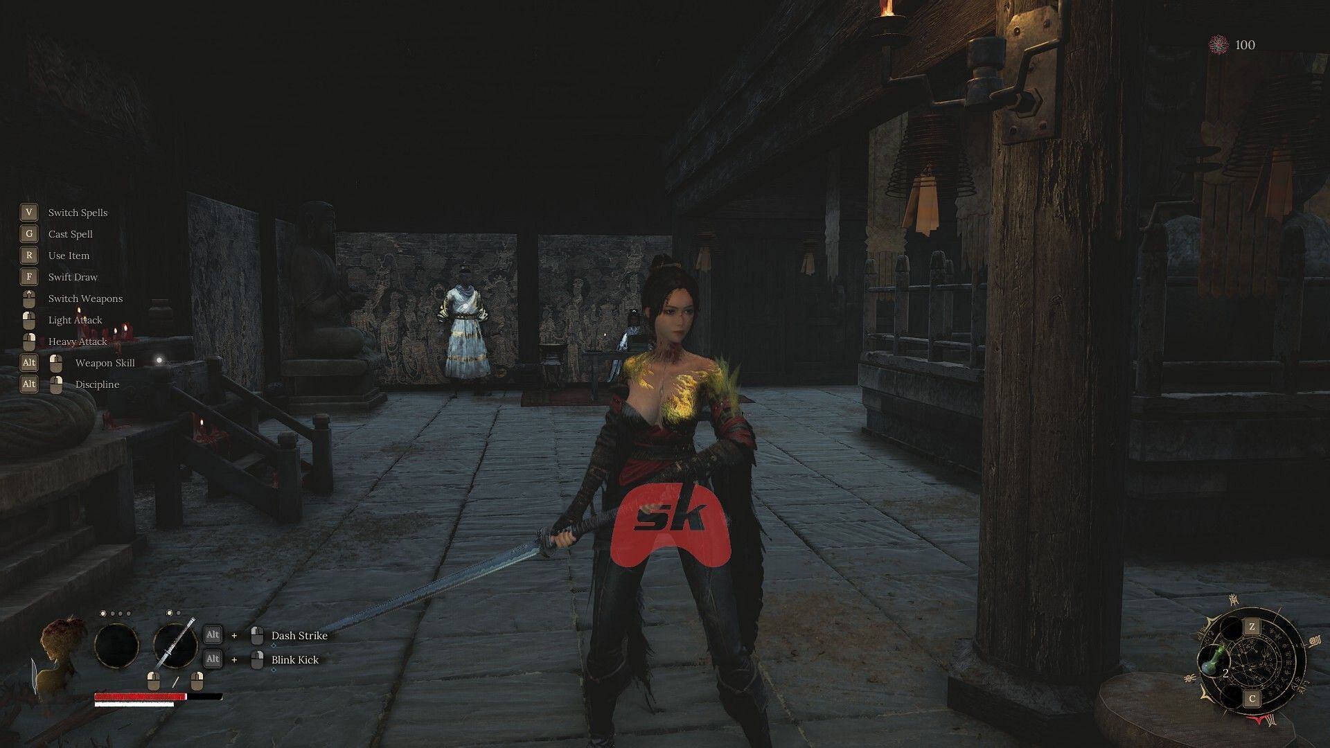 You can practice different methods of combat (Image via Sportskeeda Gaming // 505 Games)