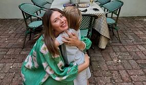 PICTURES: Maria Sharapova turns up the style in relaxing beach getaway with 3-year-old son Theo
