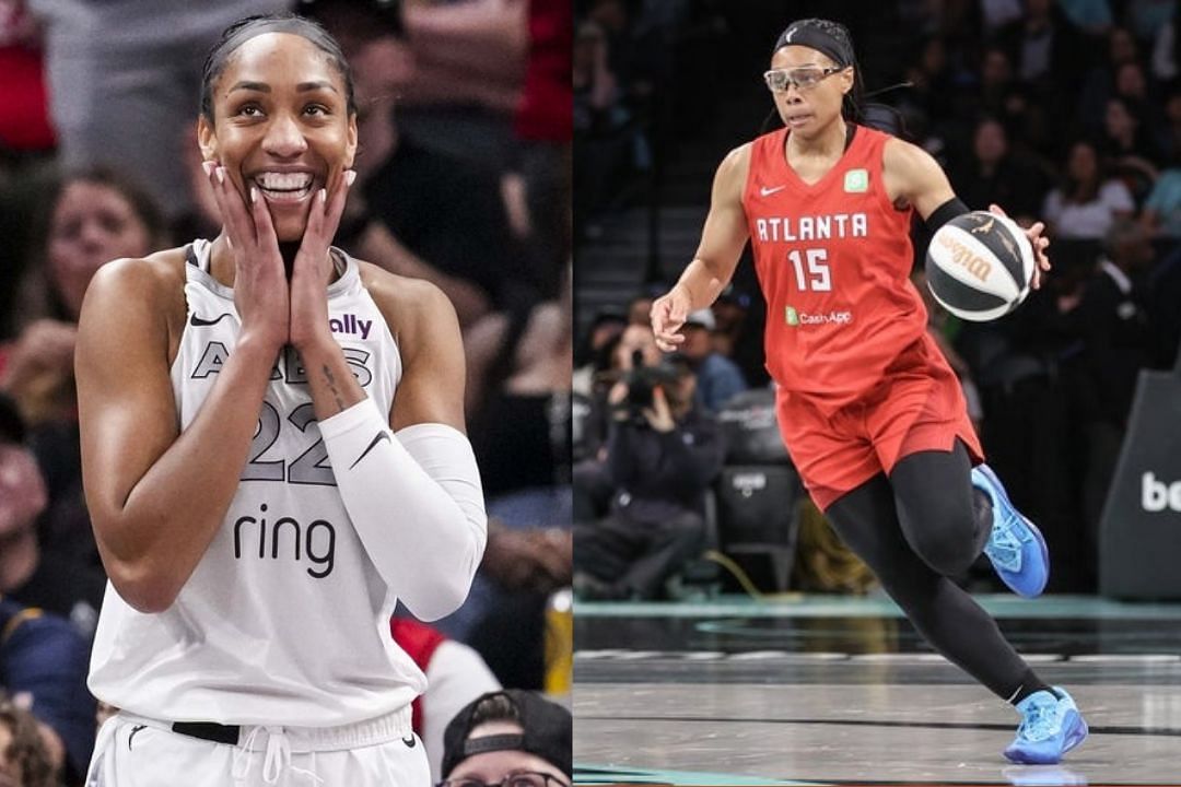 Left: Las Vegas Aces star A