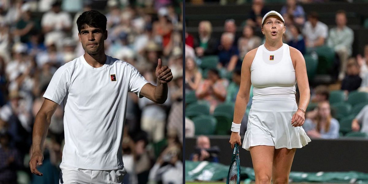 Carlos Alcaraz and Amanda Anisimova will be in action on Day 9 of Wimbledon 2025. (Photos: Getty)