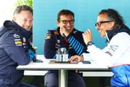 Christian Horner (L), Pierre Wache, and Laurent Mekies (R) at the F1 Grand Prix of Canada - Source: Getty
