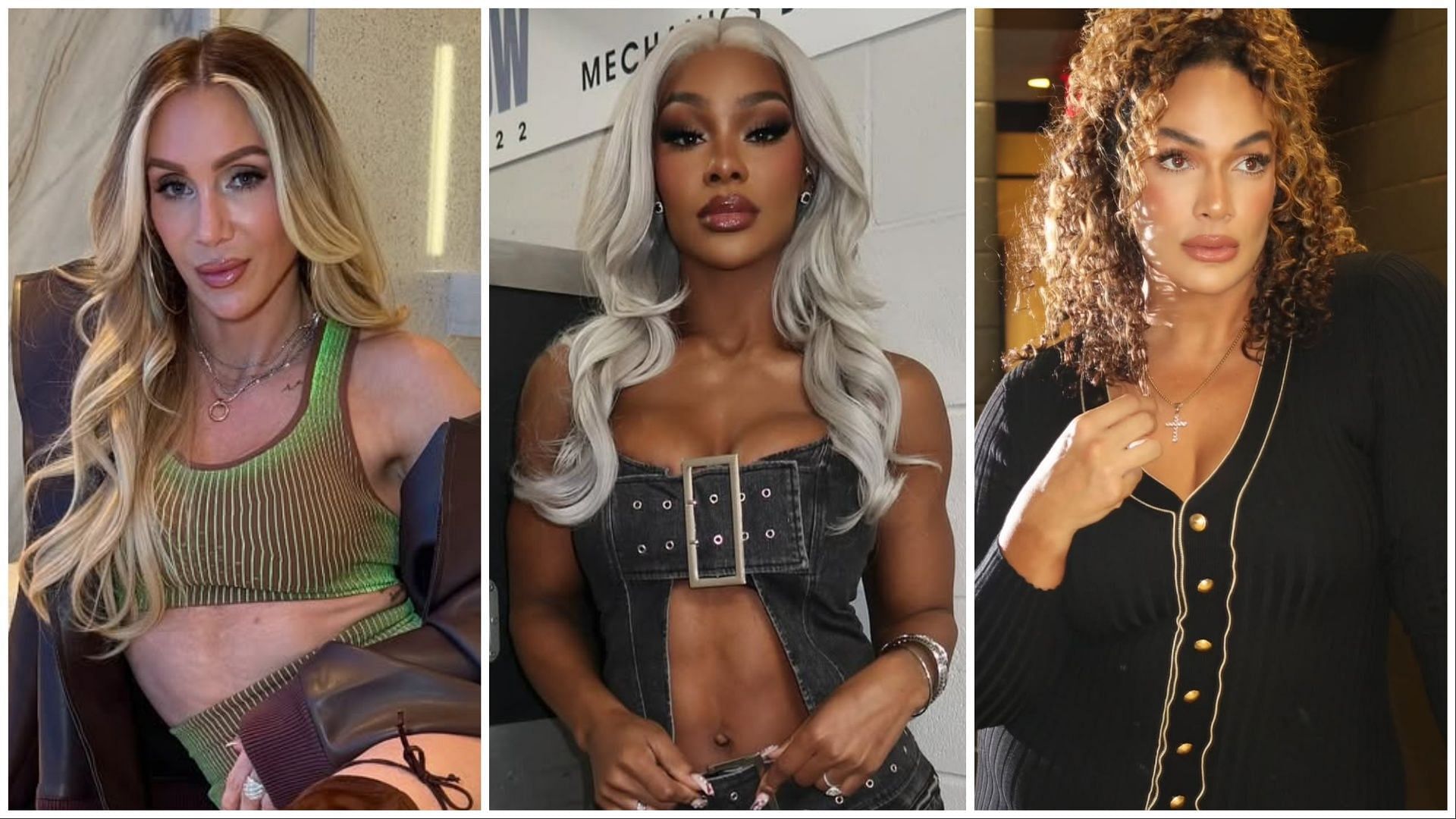 Charlotte Flair, Jade Cargill and Nia Jax. (Photos: @charlottewwe, @jadecargill and @linafanene on Instagram)