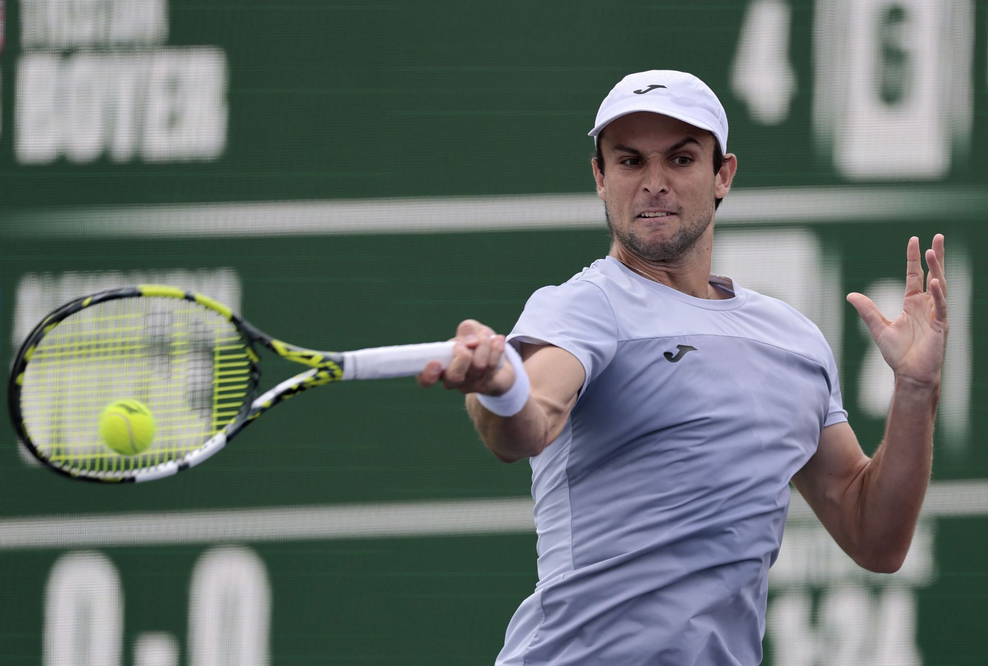 Vukic in action at the 2025 BNP Paribas Open (Image Source: Getty)