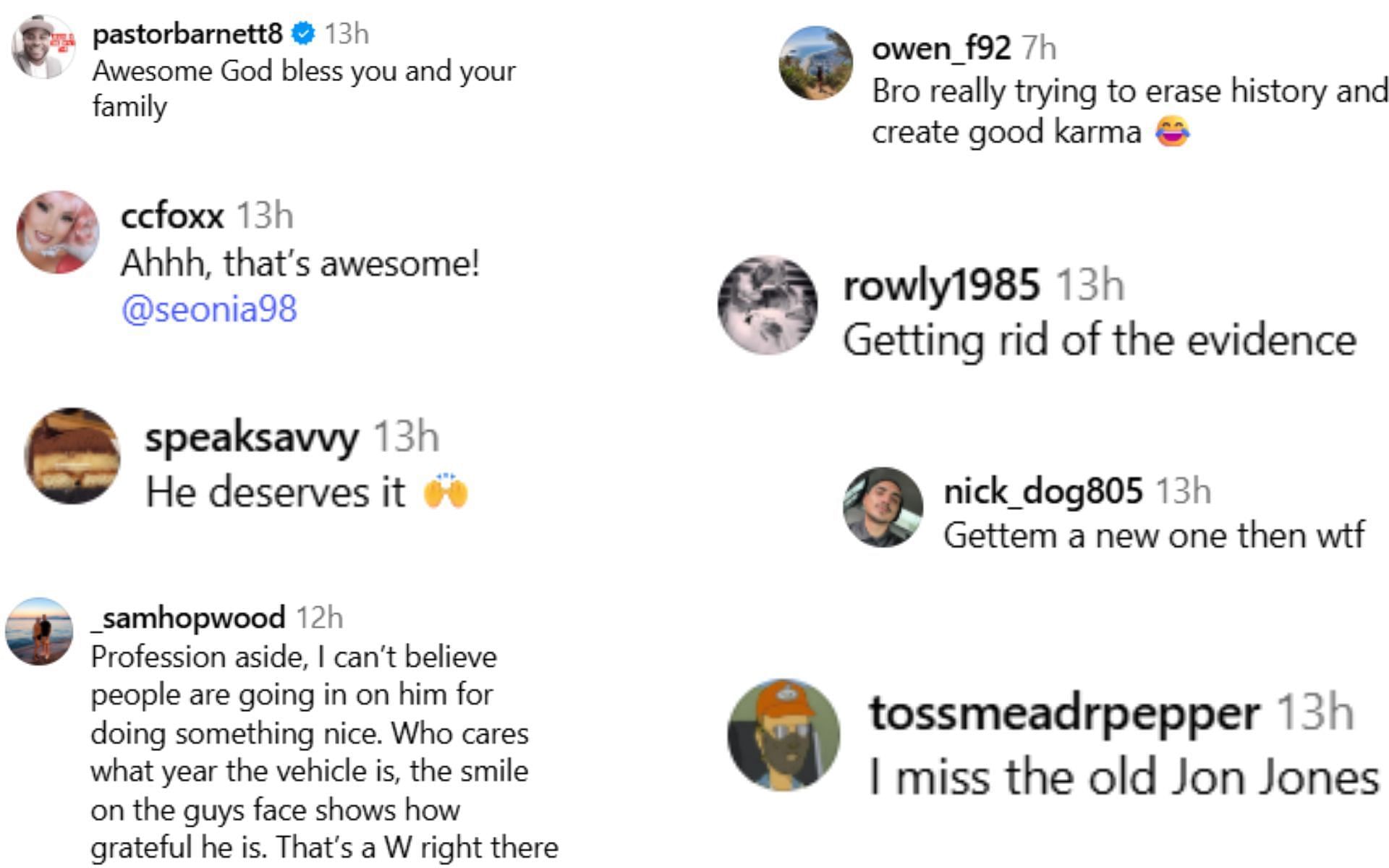 Fan reactions [Screenshots courtesy: @jonnybones on Instagram]