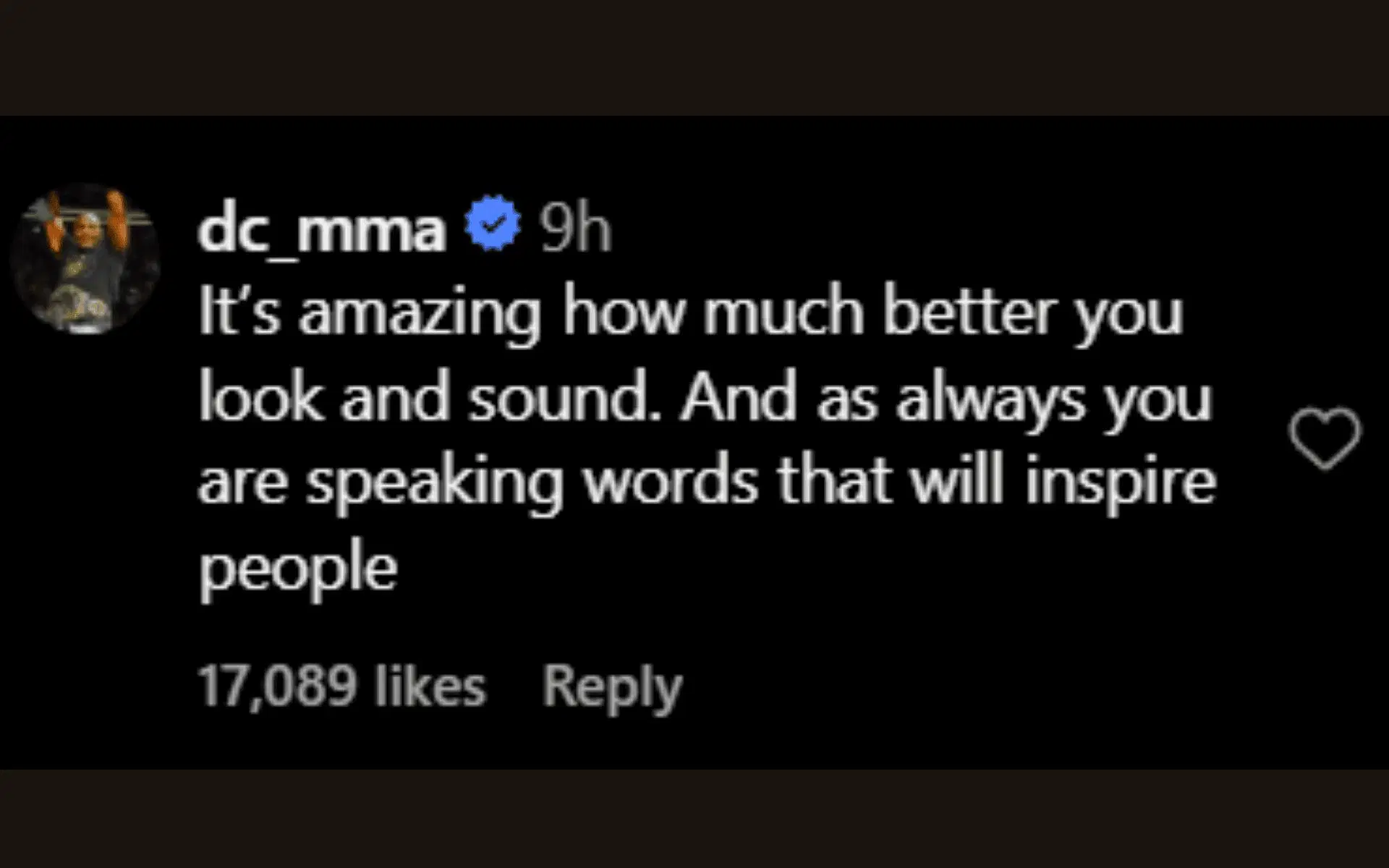 Daniel Cormier&#039;s comment [Screenshot courtesy: @benaskren on Instagram]