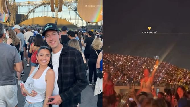 Jordan Binnington, wife Cris make 'core mem' at captivating Coldplay concert in Toronto on couple's 2nd wedding anniversary