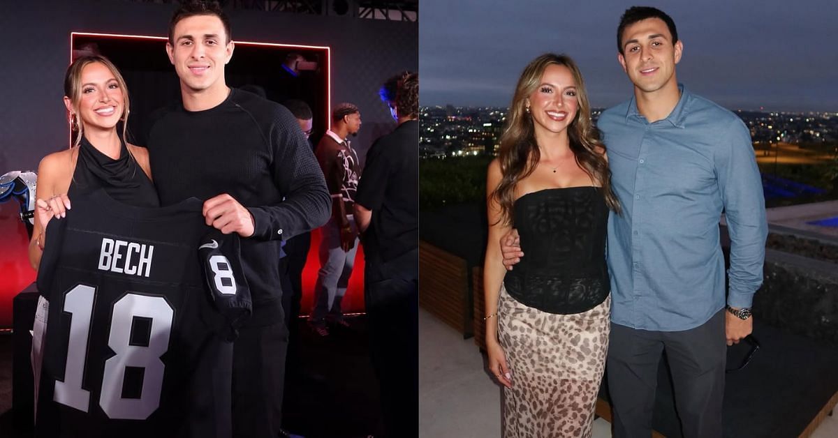 Raiders WR Jack Bech shares beachside kiss with GF Kylie Young during dreamy Anguilla vacation [PICS]