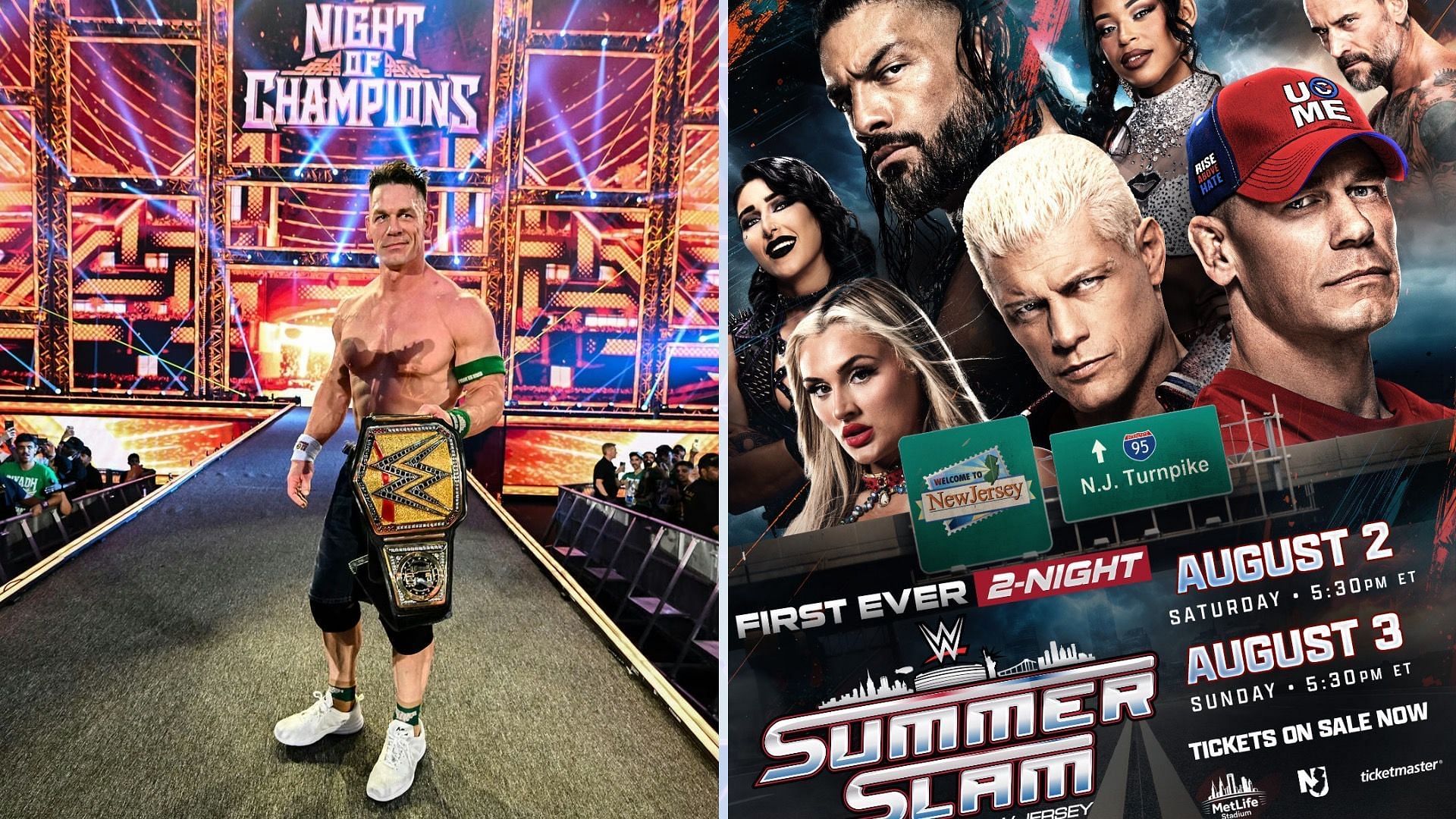 Will John Cena enter and leave SummerSlam the same person? (Image Credits: WWE.com; WWE on X).