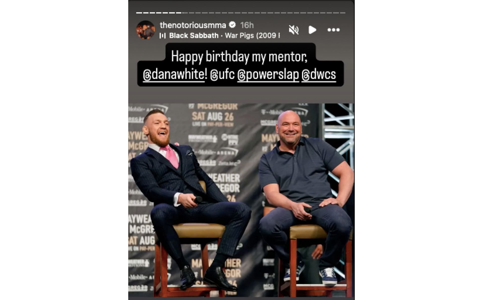 Screenshot from @thenotoriousmma on Instagram